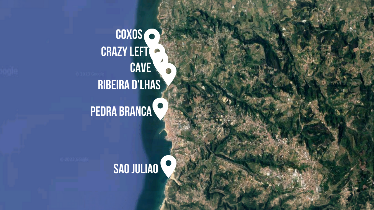 Ericeira Surf Spot Map