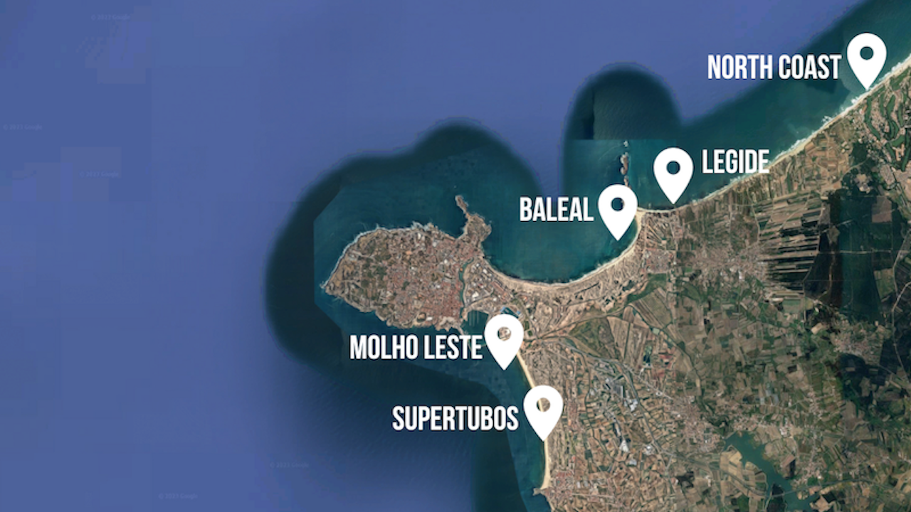 Peniche Surf Spot Map