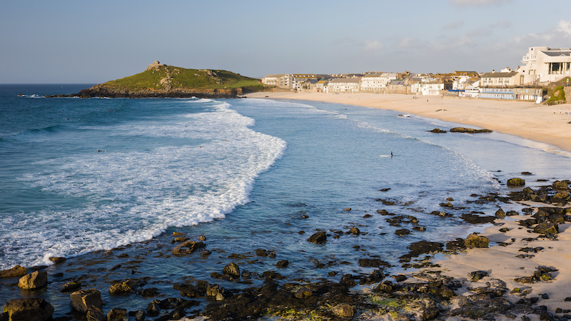 Porthmeor Beach in St Ives