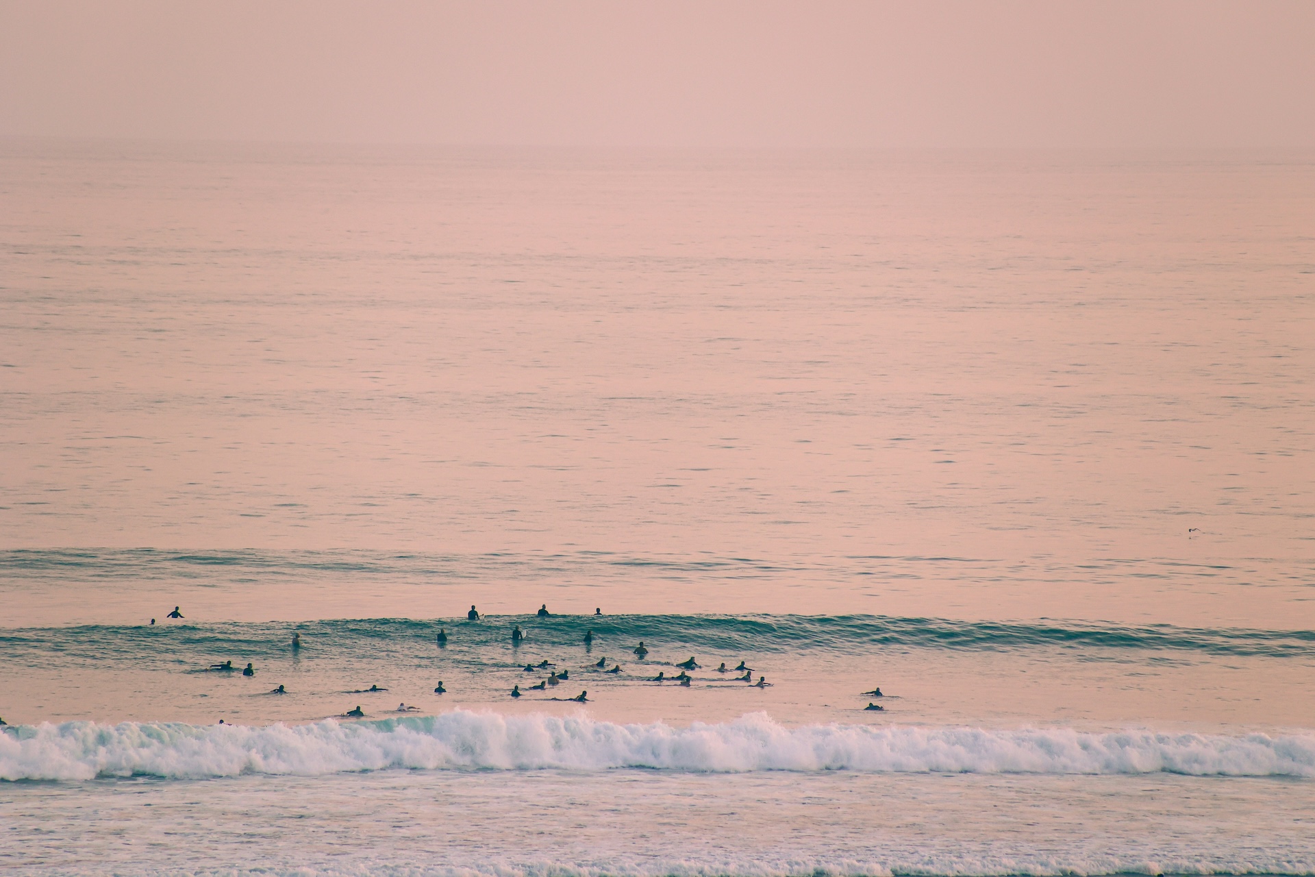 San Clemente Surfing Crowd